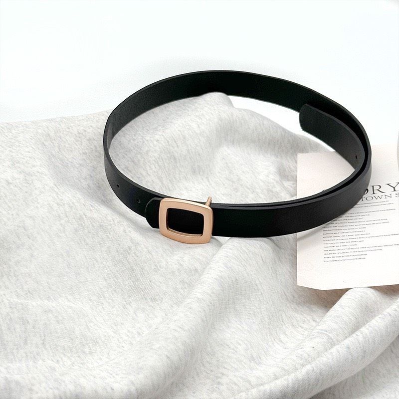  Thắt lưng nữ da bò thật AGANA dây nịt da thật đai váy da thật Hàn Quốc cao cấp phong cách hiện đại - DNT005 