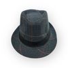  Mũ nón phớt Fedora nam vành nhỏ cao cấp AGANA nón cao bồi phong cách cổ điển pha lẫn hiện đại - Kẻ Sọc Navy Viền Đỏ - MFDN002 