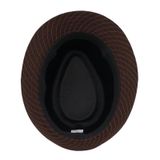  Quà tặng 20/11 cho đối tác nam, sếp nam, đồng nghiệp nam, người yêu nam ,bạn bè, anh trai hoặc người thân quà tặng Mũ nón phớt Fedora nam vành nhỏ cao cấp AGANA nón cao bồi phong cách cổ điển pha lẫn hiện đại - Màu Nâu Sọc Trắng - MFDN001 