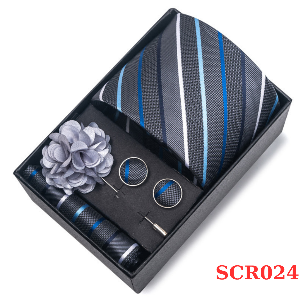  Quà tặng 20/11 cho đối tác nam, sếp nam, đồng nghiệp nam, người yêu nam ,bạn bè, anh trai hoặc người thân quà tặng Set cà vạt nam 4 món cao cấp làm quà tặng, caravat đẹp sang trọng - SCR024 