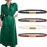  Thắt lưng nữ da bò thật AGANA dây nịt da thật đai váy da thật Hàn Quốc cao cấp phong cách hiện đại - DNT022 