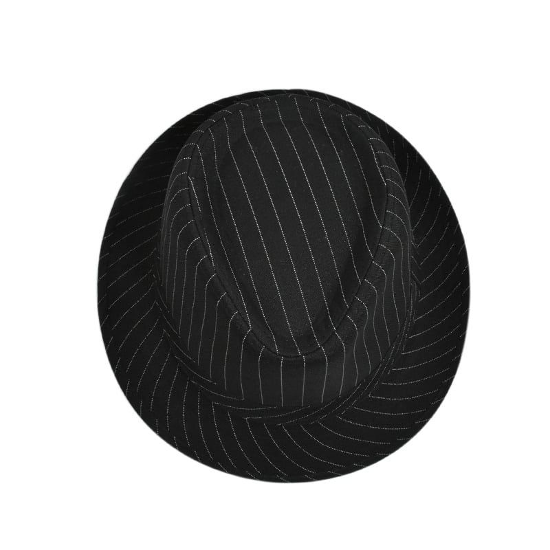  Mũ nón phớt Fedora nam vành nhỏ cao cấp AGANA nón cao bồi phong cách cổ điển pha lẫn hiện đại - Màu Đen Sọc Trắng - MFDN001 