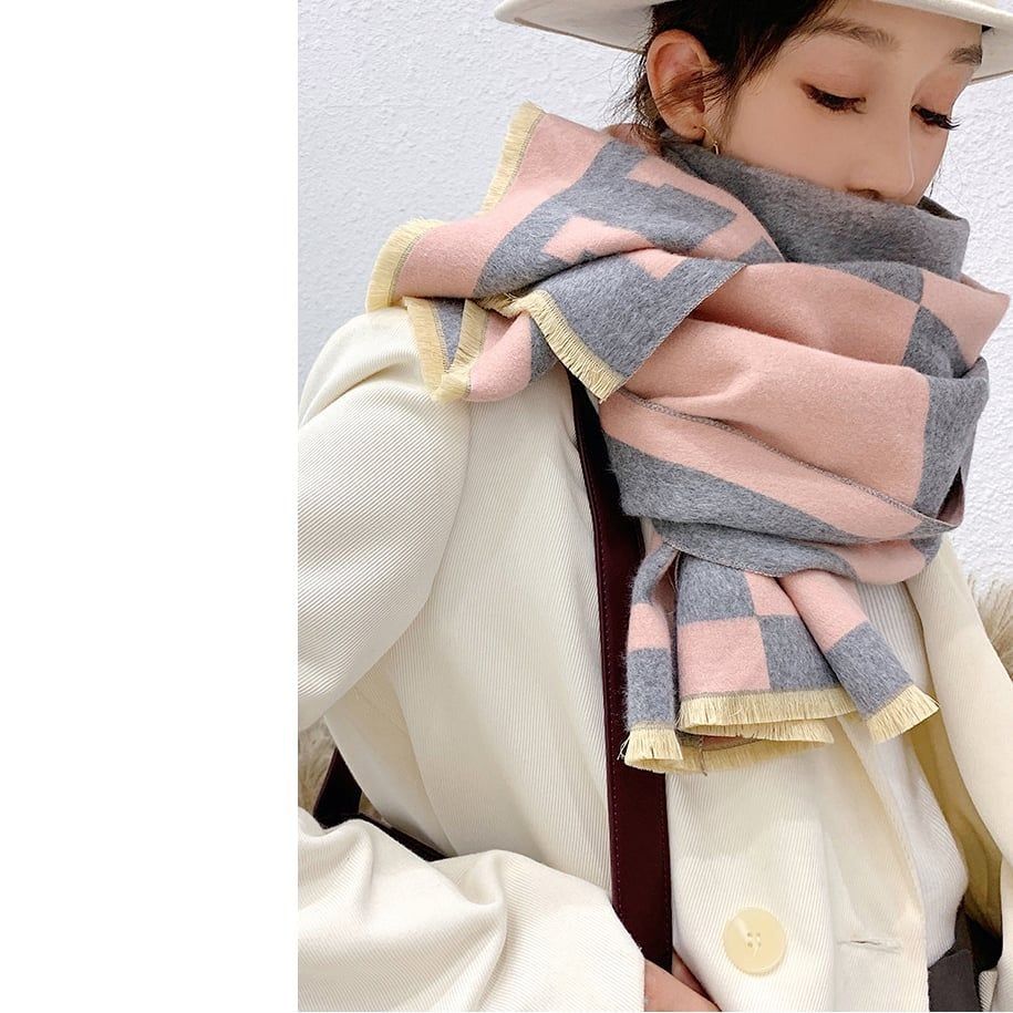  Khăn quàng choàng cổ len Cashmere cho nữ giữ ấm cao cấp phong cách Hàn Quốc đẹp sang trọng AGANA - KC473 