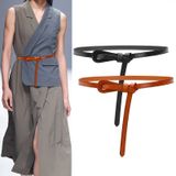  Thắt lưng nữ da bò thật AGANA dây nịt da thật đai váy da thật Hàn Quốc cao cấp phong cách hiện đại - DNT023 