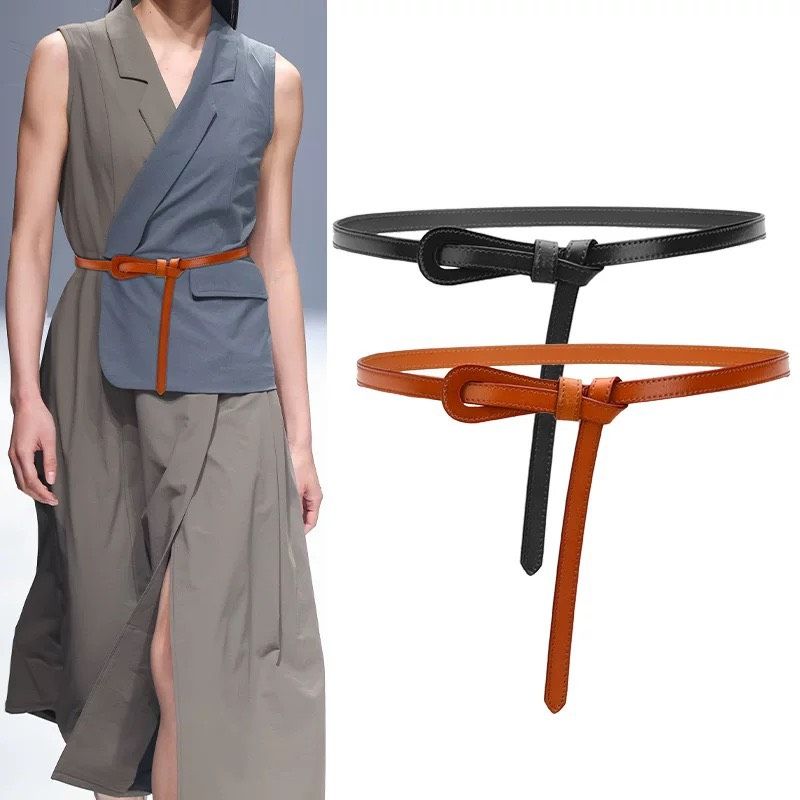  Thắt lưng nữ da bò thật AGANA dây nịt da thật đai váy da thật Hàn Quốc cao cấp phong cách hiện đại - DNT023 
