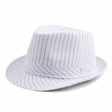  Quà tặng 20/11 cho đối tác nam, sếp nam, đồng nghiệp nam, người yêu nam ,bạn bè, anh trai hoặc người thân quà tặng Mũ nón phớt Fedora nam vành nhỏ cao cấp AGANA nón cao bồi phong cách cổ điển pha lẫn hiện đại - Màu Trắng Sọc Đen - MFDN001 