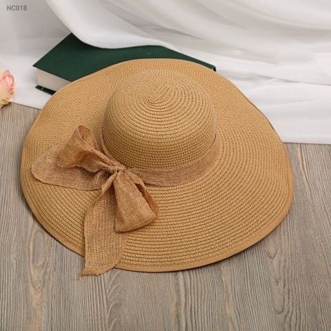  Quà tặng 20/11 cho sếp nữ, vợ, cô giáo, giáo viên nữ, mẹ và bạn gái, người yêu nữ quà tặng Mũ nón cói đi biển rộng vành tròn đẹp cho nữ AGANA - NC518 