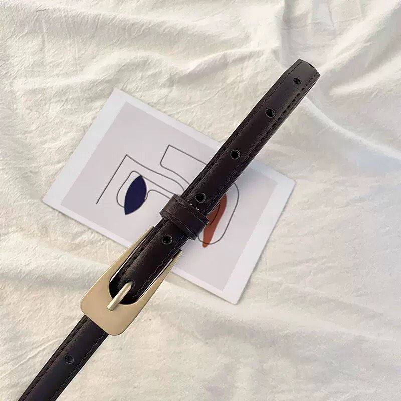  Thắt lưng nữ da bò thật AGANA dây nịt da thật đai váy da thật Hàn Quốc cao cấp phong cách hiện đại - DNT008 