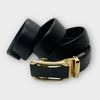  Quà tặng 20/10 cho đối tác nam, sếp nam, đồng nghiệp nam, người yêu nam ,bạn bè, anh trai hoặc người thân quà tặng Thắt lưng nam da bò thật khóa tự động hợp kim chống rỉ AGANA dây nịt nam cao cấp khóa lỗ kim da bò bền bỉ thời trang - Màu Đen - DNN011 