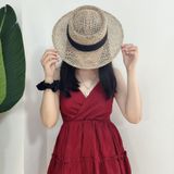  Quà tặng 20/11 cho sếp nữ, vợ, cô giáo, giáo viên nữ, mẹ và bạn gái, người yêu nữ quà tặng Mũ nón cói đi biển rộng vành tròn đẹp cho nữ AGANA - NC509 