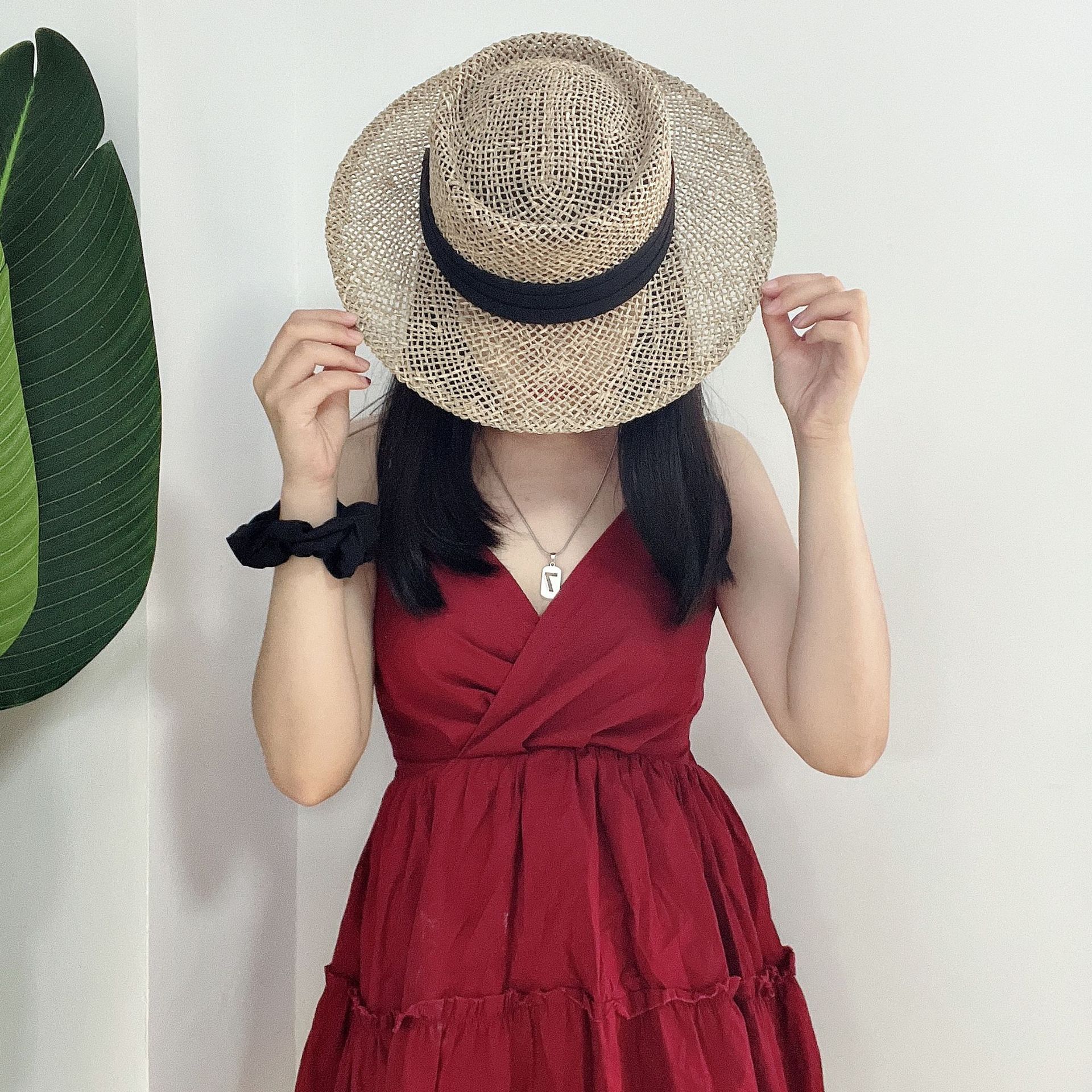  Quà tặng 20/11 cho sếp nữ, vợ, cô giáo, giáo viên nữ, mẹ và bạn gái, người yêu nữ quà tặng Mũ nón cói đi biển rộng vành tròn đẹp cho nữ AGANA - NC509 