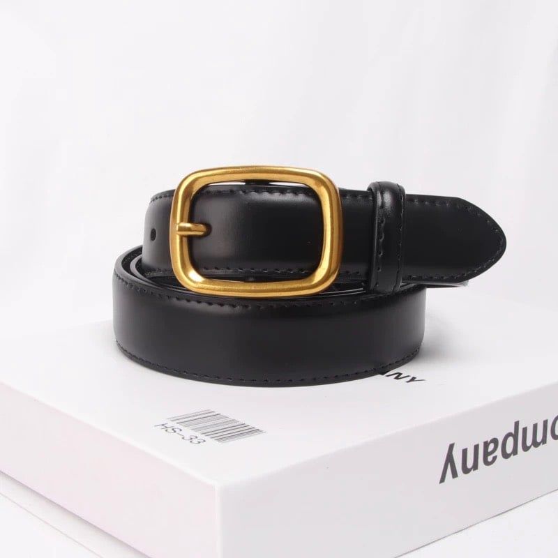  Thắt lưng nữ da bò thật AGANA dây nịt da thật đai váy da thật Hàn Quốc cao cấp phong cách hiện đại - DNT002 