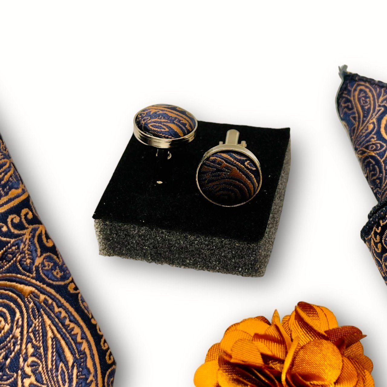  Set cà vạt nam 4 món cao cấp làm quà tặng, caravat đẹp sang trọng - SCR022 