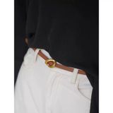  Thắt lưng nữ da bò thật AGANA dây nịt da thật đai váy da thật Hàn Quốc cao cấp phong cách hiện đại - DNT003 