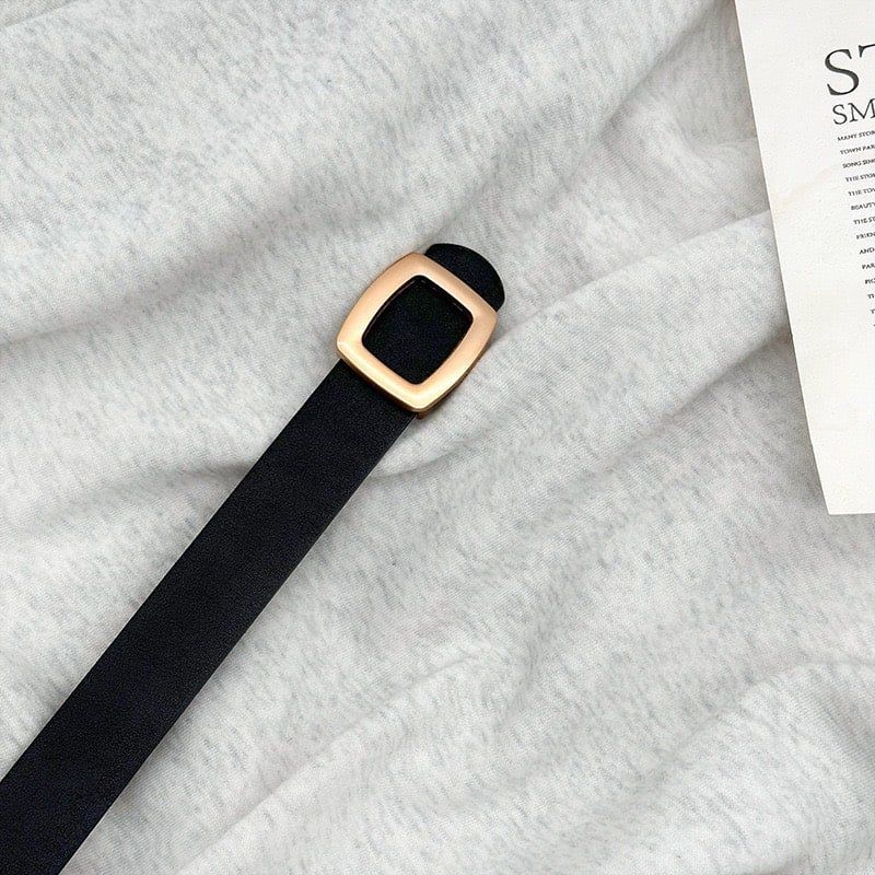  Thắt lưng nữ da bò thật AGANA dây nịt da thật đai váy da thật Hàn Quốc cao cấp phong cách hiện đại - DNT005 