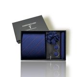  Set cà vạt nam 4 món cao cấp làm quà tặng, caravat đẹp sang trọng - SCR027 