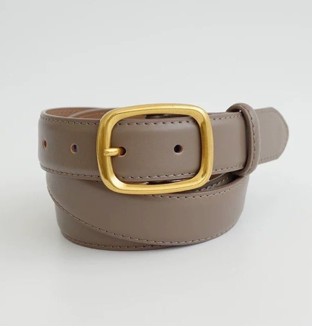  Thắt lưng nữ da bò thật AGANA dây nịt da thật đai váy da thật Hàn Quốc cao cấp phong cách hiện đại - DNT002 