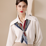  Khăn quàng cổ size vuông 70cm lụa mỏng nhẹ thích hợp cho mùa hè mùa xuân mùa thu chống nắng họa tiết tế bào tương phản màu xám AGANA- KL411 