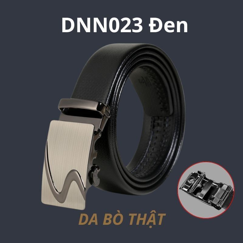  Quà tặng 20/11 cho đối tác nam, sếp nam, đồng nghiệp nam, người yêu nam ,bạn bè, anh trai hoặc người thân quà tặng Thắt lưng nam da bò thật khóa tự động hợp kim chống rỉ AGANA dây nịt nam cao cấp khóa lỗ kim da bò bền bỉ thời trang - Màu Đen - DNN023 