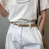  Thắt lưng nữ da bò thật AGANA dây nịt da thật đai váy da thật Hàn Quốc cao cấp phong cách hiện đại - DNT008 