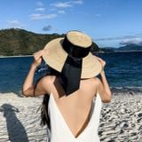  Quà tặng 20/10 cho sếp nữ, vợ, cô giáo, giáo viên nữ, mẹ và bạn gái, người yêu nữ quà tặng Mũ nón cói đi biển rộng vành tròn đẹp cho nữ vintage sợi tự nhiên cao cấp - NC446 