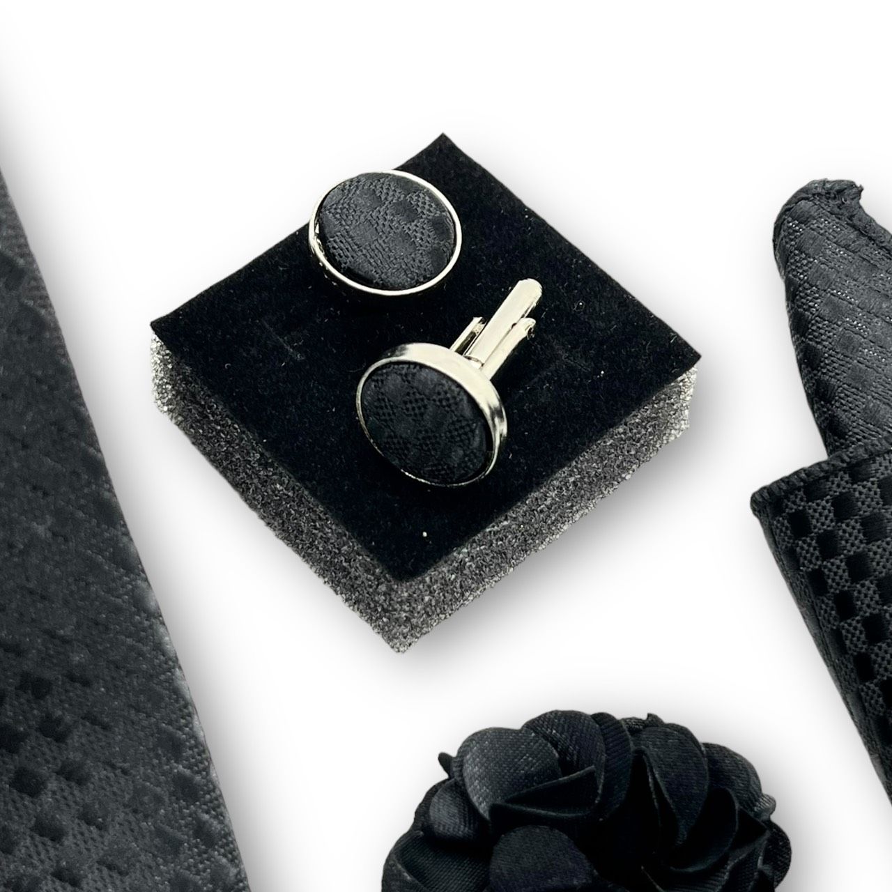  Set cà vạt nam 4 món cao cấp làm quà tặng, caravat đẹp sang trọng - SCR002 