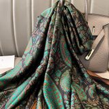  Quà tặng 20/11 cho sếp nữ, vợ, cô giáo, giáo viên nữ, mẹ và bạn gái, người yêu nữ quà tặng Khăn quàngchoàng cổ lụa cao cấp cho nữ văn phòng sở đẹp màu xanh rêu AGANA - KS218 