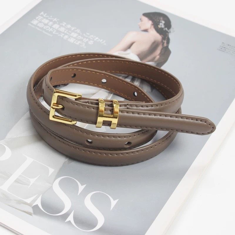  Thắt lưng nữ da bò thật AGANA dây nịt da thật đai váy da thật Hàn Quốc cao cấp phong cách hiện đại - DNT013 