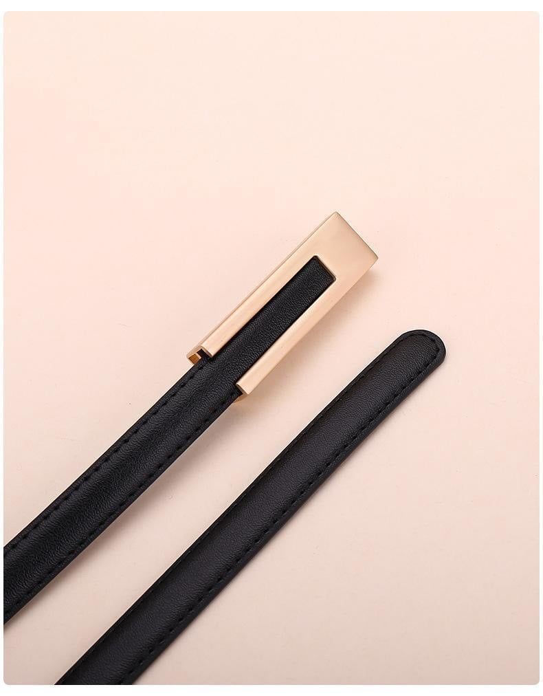  Thắt lưng nữ da bò thật AGANA dây nịt da thật đai váy da thật Hàn Quốc cao cấp phong cách hiện đại - DNT007 