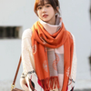 Khăn quàng cổ len cashmere nữ choàng giữ ấm màu cam AGANA Khăn Phụ Kiện - KC338