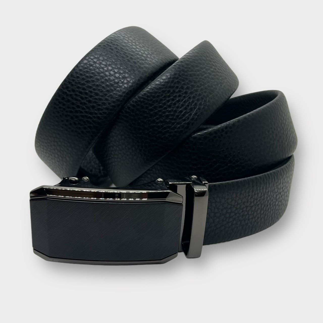  Thắt lưng nam da bò thật khóa tự động hợp kim chống rỉ AGANA dây nịt nam cao cấp khóa lỗ kim da bò bền bỉ thời trang - Màu Đen - DNN026 