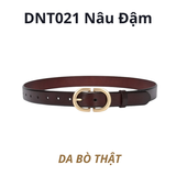  Thắt lưng nữ da bò thật AGANA dây nịt da thật đai váy da thật Hàn Quốc cao cấp phong cách hiện đại - DNT021 