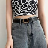  Thắt lưng nữ da bò thật AGANA dây nịt da thật đai váy da thật Hàn Quốc cao cấp phong cách hiện đại - DNT005 