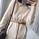  Thắt lưng nữ da bò thật AGANA dây nịt da thật đai váy da thật Hàn Quốc cao cấp phong cách hiện đại - DNT023 