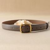  Thắt lưng nữ da bò thật AGANA dây nịt da thật đai váy da thật Hàn Quốc cao cấp phong cách hiện đại - DNT002 