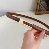  Thắt lưng nữ da bò thật AGANA dây nịt da thật đai váy da thật Hàn Quốc cao cấp phong cách hiện đại - DNT025 