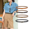 Thắt lưng nữ da bò thật AGANA dây nịt da thật đai váy da thật Hàn Quốc cao cấp phong cách hiện đại - DNT014