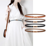  Thắt lưng nữ da bò thật AGANA dây nịt da thật đai váy da thật Hàn Quốc cao cấp phong cách hiện đại - DNT016 