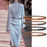  Thắt lưng nữ da bò thật AGANA dây nịt da thật đai váy da thật Hàn Quốc cao cấp phong cách hiện đại - DNT016 