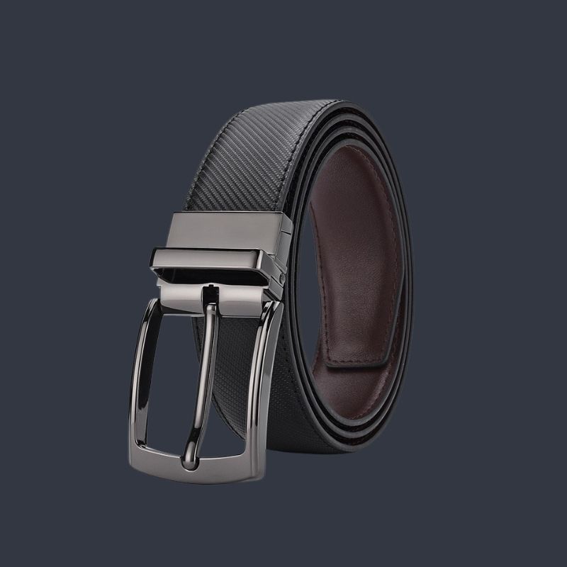  Thắt lưng nam da bò thật khóa tự động hợp kim chống rỉ AGANA dây nịt nam cao cấp khóa lỗ kim da bò bền bỉ thời trang - Màu Đen - DNN004 