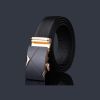 Thắt lưng nam da bò thật khóa tự động hợp kim chống rỉ AGANA dây nịt nam cao cấp khóa lỗ kim da bò bền bỉ thời trang - Màu Đen - DNN015