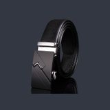  Thắt lưng nam da bò thật khóa tự động hợp kim chống rỉ AGANA dây nịt nam cao cấp khóa lỗ kim da bò bền bỉ thời trang - Màu Đen - DNN019 