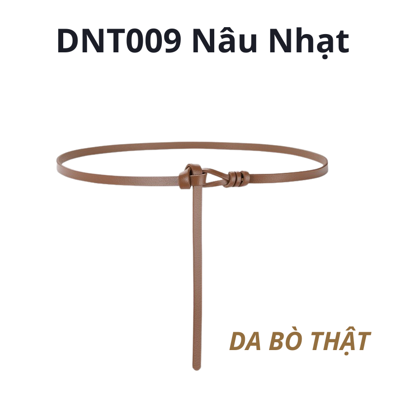  Thắt lưng nữ da bò thật AGANA dây nịt da thật đai váy da thật Hàn Quốc cao cấp phong cách hiện đại - DNT009 