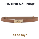  Thắt lưng nữ da bò thật AGANA dây nịt da thật đai váy da thật Hàn Quốc cao cấp phong cách hiện đại - DNT010 