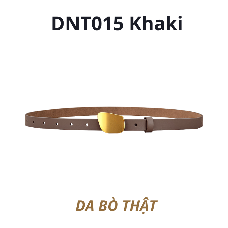  Thắt lưng nữ da bò thật AGANA dây nịt da thật đai váy da thật Hàn Quốc cao cấp phong cách hiện đại - DNT015 