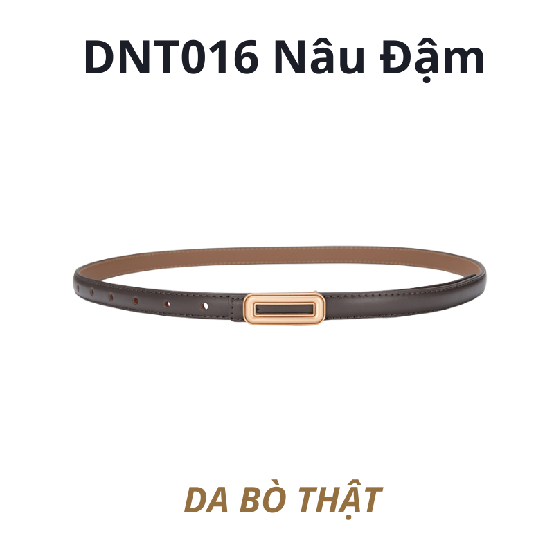  Thắt lưng nữ da bò thật AGANA dây nịt da thật đai váy da thật Hàn Quốc cao cấp phong cách hiện đại - DNT016 