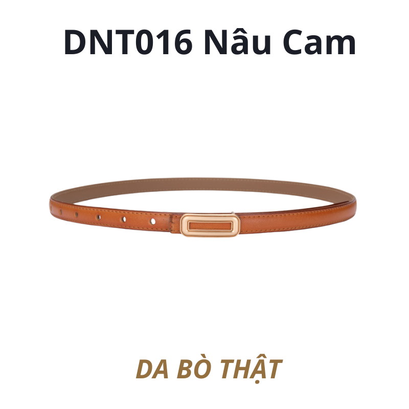  Thắt lưng nữ da bò thật AGANA dây nịt da thật đai váy da thật Hàn Quốc cao cấp phong cách hiện đại - DNT016 
