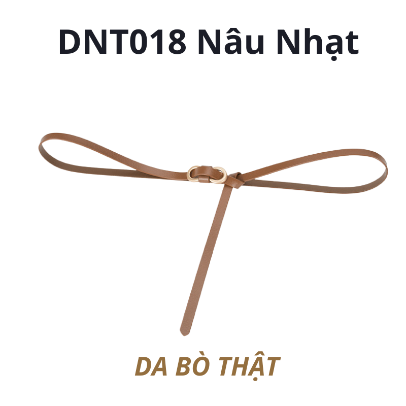  Thắt lưng nữ da bò thật AGANA dây nịt da thật đai váy da thật Hàn Quốc cao cấp phong cách hiện đại - DNT018 