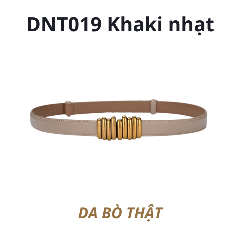  Thắt lưng nữ da bò thật AGANA dây nịt da thật đai váy da thật Hàn Quốc cao cấp phong cách hiện đại - DNT019 