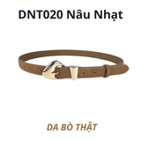  Thắt lưng nữ da bò thật AGANA dây nịt da thật đai váy da thật Hàn Quốc cao cấp phong cách hiện đại - DNT020 